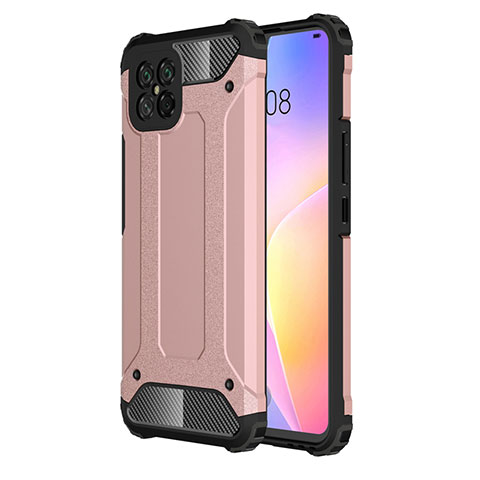 Silikon Hülle Handyhülle und Kunststoff Schutzhülle Hartschalen Tasche für Huawei Nova 8 SE 5G Rosegold