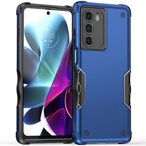 Silikon Hülle Handyhülle und Kunststoff Schutzhülle Hartschalen Tasche für Motorola Moto Edge S30 5G Blau