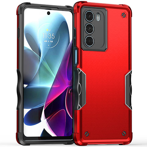 Silikon Hülle Handyhülle und Kunststoff Schutzhülle Hartschalen Tasche für Motorola Moto Edge S30 5G Rot