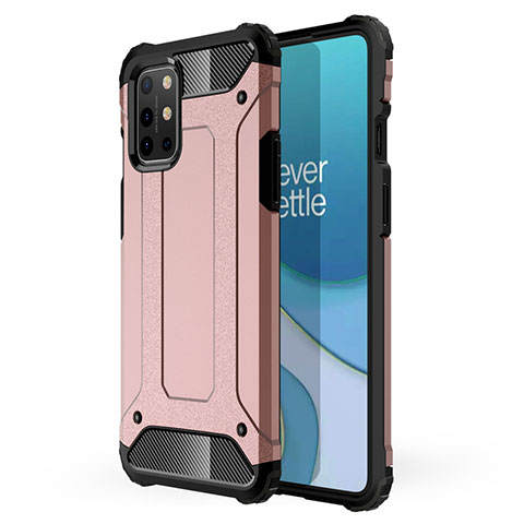 Silikon Hülle Handyhülle und Kunststoff Schutzhülle Hartschalen Tasche für OnePlus 8T 5G Rosegold