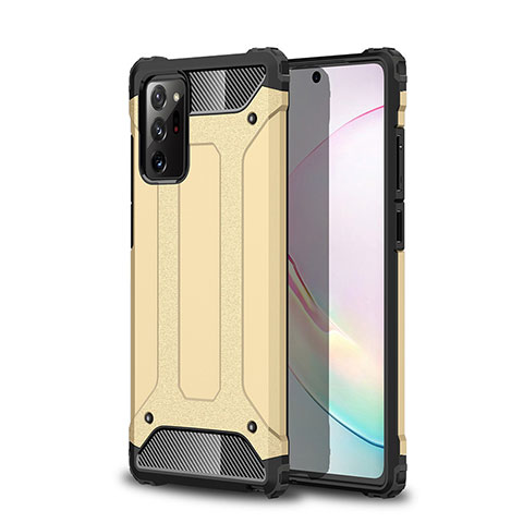 Silikon Hülle Handyhülle und Kunststoff Schutzhülle Hartschalen Tasche für Samsung Galaxy Note 20 Ultra 5G Gold