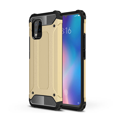 Silikon Hülle Handyhülle und Kunststoff Schutzhülle Hartschalen Tasche für Xiaomi Mi 10 Lite Gold