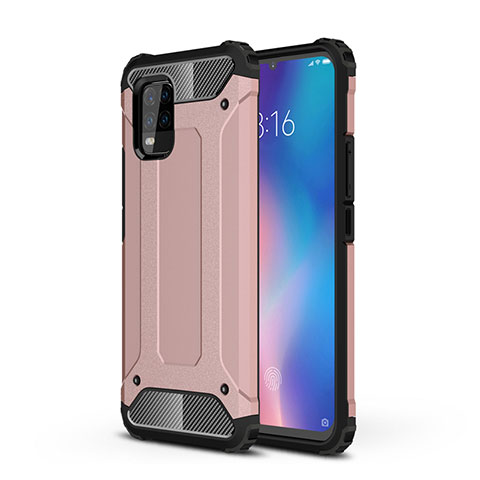 Silikon Hülle Handyhülle und Kunststoff Schutzhülle Hartschalen Tasche für Xiaomi Mi 10 Lite Rosegold