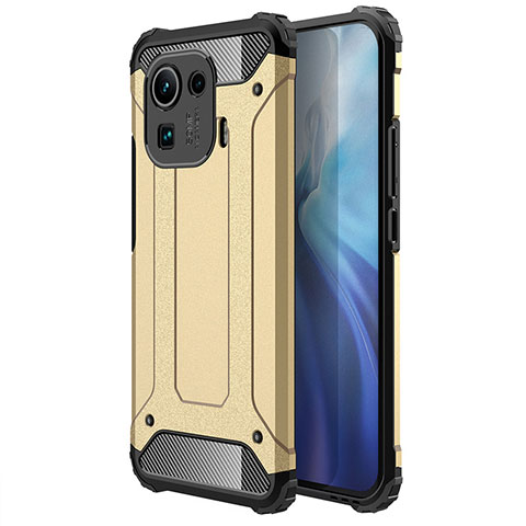 Silikon Hülle Handyhülle und Kunststoff Schutzhülle Hartschalen Tasche für Xiaomi Mi 11 Pro 5G Gold