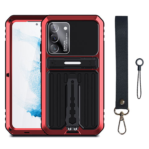 Silikon Hülle Handyhülle und Kunststoff Schutzhülle Hartschalen Tasche mit Ständer A01 für Samsung Galaxy S21 FE 5G Rot