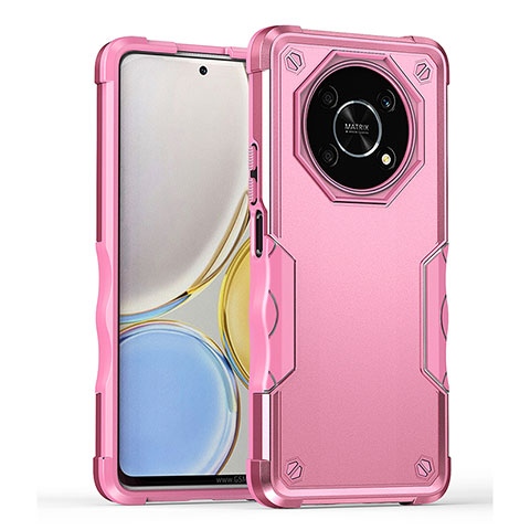 Silikon Hülle Handyhülle und Kunststoff Schutzhülle Hartschalen Tasche QW1 für Huawei Honor Magic4 Lite 5G Rosa