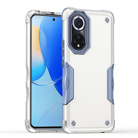 Silikon Hülle Handyhülle und Kunststoff Schutzhülle Hartschalen Tasche QW1 für Huawei Nova 9 Weiß