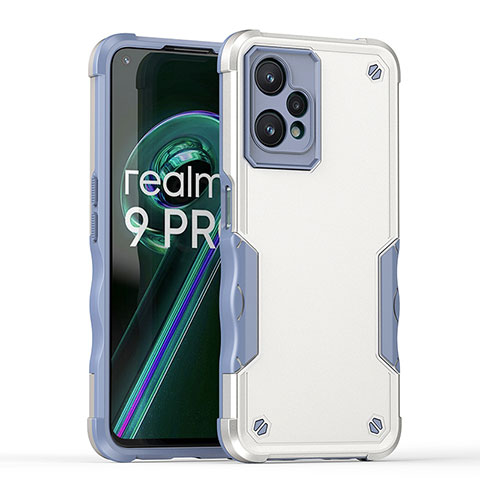 Silikon Hülle Handyhülle und Kunststoff Schutzhülle Hartschalen Tasche QW1 für Realme 9 Pro 5G Weiß