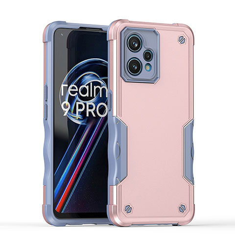 Silikon Hülle Handyhülle und Kunststoff Schutzhülle Hartschalen Tasche QW1 für Realme Narzo 50 Pro 5G Rosegold