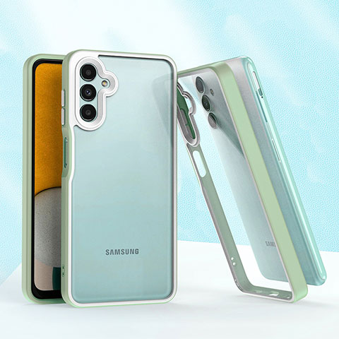 Silikon Hülle Handyhülle und Kunststoff Schutzhülle Hartschalen Tasche QW1 für Samsung Galaxy A04s Minzgrün