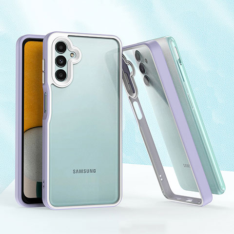 Silikon Hülle Handyhülle und Kunststoff Schutzhülle Hartschalen Tasche QW1 für Samsung Galaxy A13 5G Helles Lila