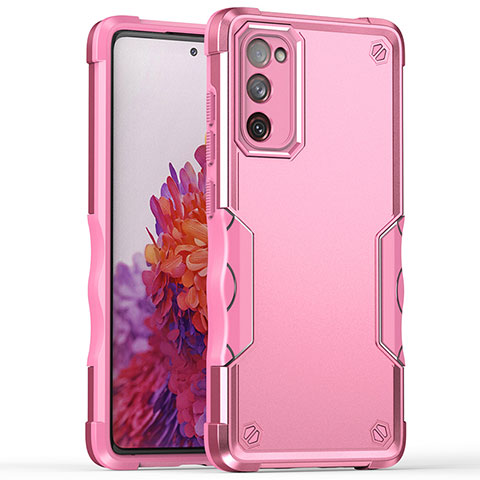 Silikon Hülle Handyhülle und Kunststoff Schutzhülle Hartschalen Tasche QW1 für Samsung Galaxy S20 FE (2022) 5G Rosegold