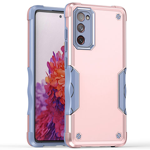 Silikon Hülle Handyhülle und Kunststoff Schutzhülle Hartschalen Tasche QW1 für Samsung Galaxy S20 FE 5G Rosa