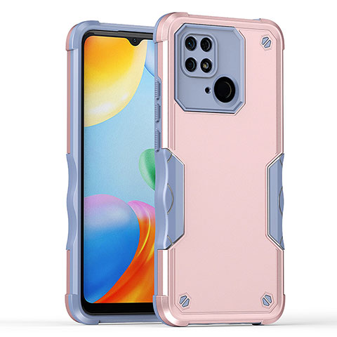 Silikon Hülle Handyhülle und Kunststoff Schutzhülle Hartschalen Tasche QW1 für Xiaomi Redmi 10 Power Rosegold