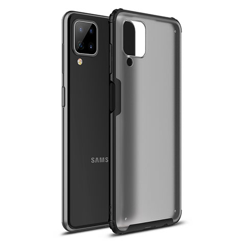 Silikon Hülle Handyhülle und Kunststoff Schutzhülle Hartschalen Tasche U01 für Samsung Galaxy A12 5G Schwarz