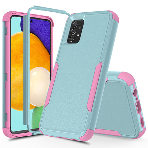 Silikon Hülle Handyhülle und Kunststoff Schutzhülle Hartschalen Tasche Vorder und Rückseite 360 Grad Ganzkörper MQ1 für Samsung Galaxy A52s 5G Bunt