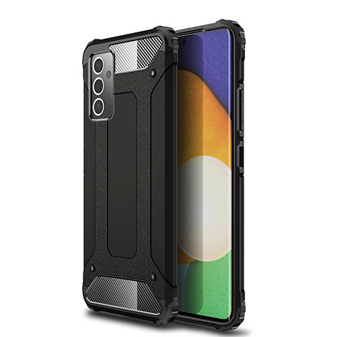 Silikon Hülle Handyhülle und Kunststoff Schutzhülle Hartschalen Tasche WL1 für Samsung Galaxy A05s Schwarz