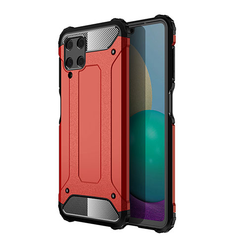 Silikon Hülle Handyhülle und Kunststoff Schutzhülle Hartschalen Tasche WL1 für Samsung Galaxy A22 4G Rot