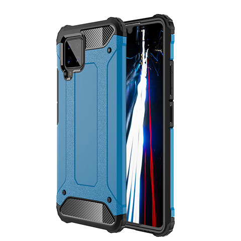 Silikon Hülle Handyhülle und Kunststoff Schutzhülle Hartschalen Tasche WL1 für Samsung Galaxy A42 5G Blau