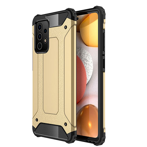 Silikon Hülle Handyhülle und Kunststoff Schutzhülle Hartschalen Tasche WL1 für Samsung Galaxy A52 5G Gold