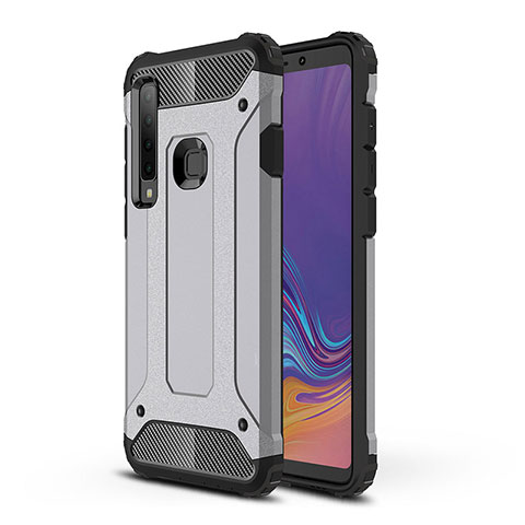 Silikon Hülle Handyhülle und Kunststoff Schutzhülle Hartschalen Tasche WL1 für Samsung Galaxy A9 (2018) A920 Grau