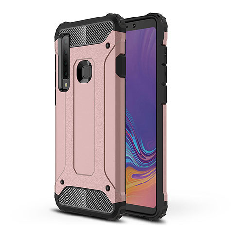 Silikon Hülle Handyhülle und Kunststoff Schutzhülle Hartschalen Tasche WL1 für Samsung Galaxy A9 (2018) A920 Rosegold