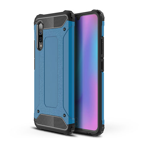 Silikon Hülle Handyhülle und Kunststoff Schutzhülle Hartschalen Tasche WL1 für Samsung Galaxy A90 5G Blau