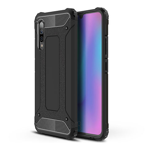 Silikon Hülle Handyhülle und Kunststoff Schutzhülle Hartschalen Tasche WL1 für Samsung Galaxy A90 5G Schwarz