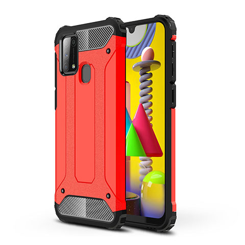 Silikon Hülle Handyhülle und Kunststoff Schutzhülle Hartschalen Tasche WL1 für Samsung Galaxy M31 Prime Edition Rot