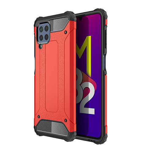 Silikon Hülle Handyhülle und Kunststoff Schutzhülle Hartschalen Tasche WL1 für Samsung Galaxy M32 4G Rot