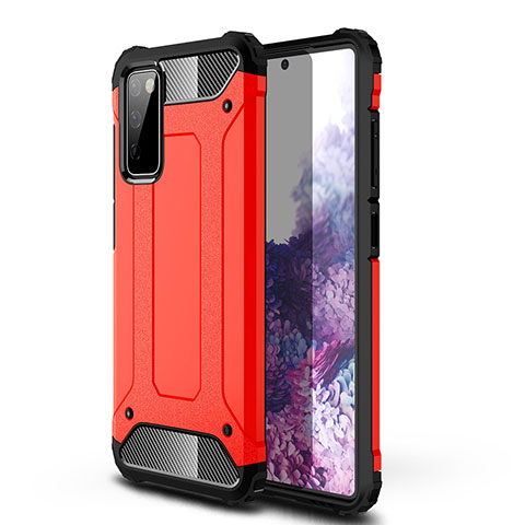 Silikon Hülle Handyhülle und Kunststoff Schutzhülle Hartschalen Tasche WL1 für Samsung Galaxy S20 FE (2022) 5G Rot