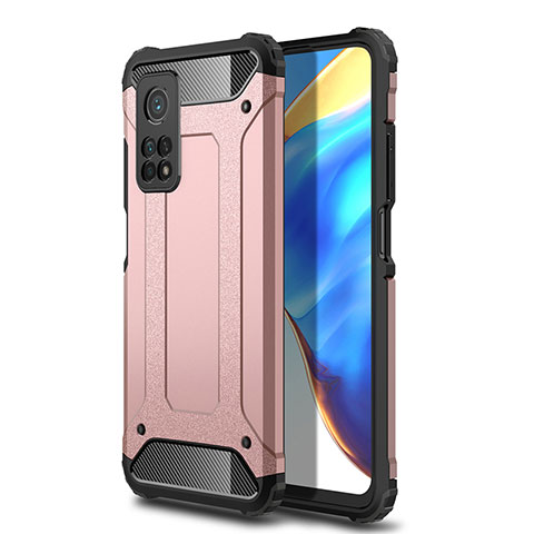 Silikon Hülle Handyhülle und Kunststoff Schutzhülle Hartschalen Tasche WL1 für Xiaomi Mi 10T Pro 5G Rosegold