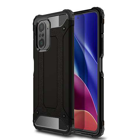 Silikon Hülle Handyhülle und Kunststoff Schutzhülle Hartschalen Tasche WL1 für Xiaomi Mi 11i 5G Schwarz