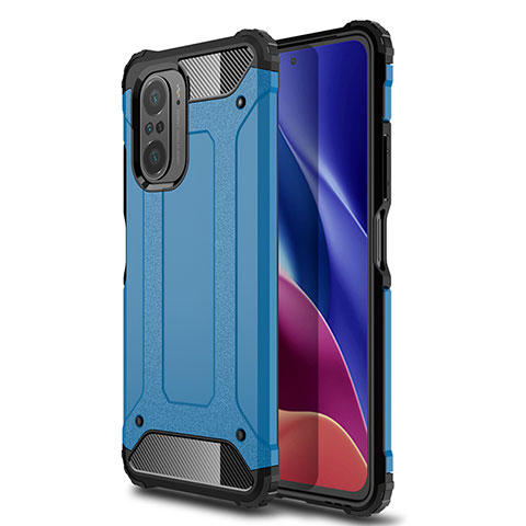 Silikon Hülle Handyhülle und Kunststoff Schutzhülle Hartschalen Tasche WL1 für Xiaomi Mi 11X Pro 5G Blau