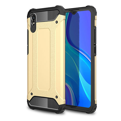 Silikon Hülle Handyhülle und Kunststoff Schutzhülle Hartschalen Tasche WL1 für Xiaomi Redmi 9A Gold