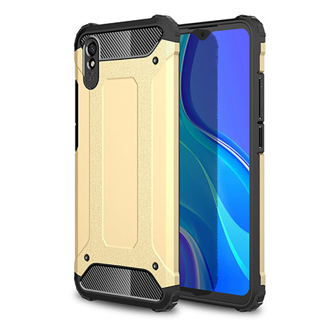 Silikon Hülle Handyhülle und Kunststoff Schutzhülle Hartschalen Tasche WL1 für Xiaomi Redmi 9i Gold