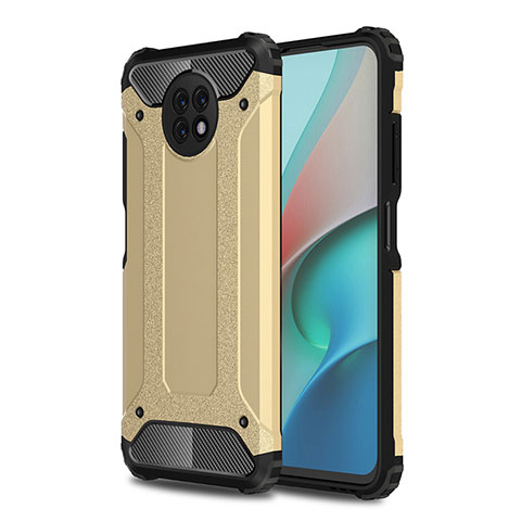 Silikon Hülle Handyhülle und Kunststoff Schutzhülle Hartschalen Tasche WL1 für Xiaomi Redmi Note 9 5G Gold