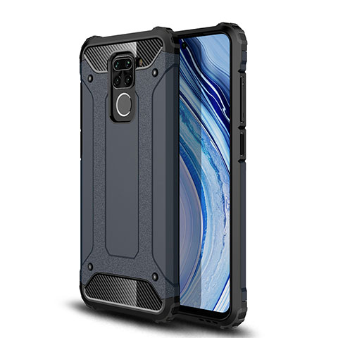 Silikon Hülle Handyhülle und Kunststoff Schutzhülle Hartschalen Tasche WL1 für Xiaomi Redmi Note 9 Königs Blau