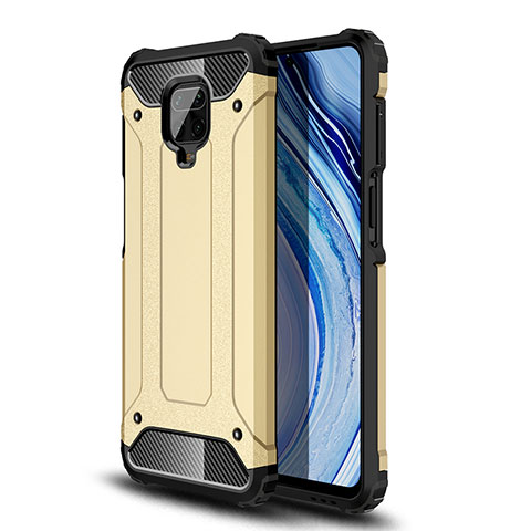 Silikon Hülle Handyhülle und Kunststoff Schutzhülle Hartschalen Tasche WL1 für Xiaomi Redmi Note 9S Gold