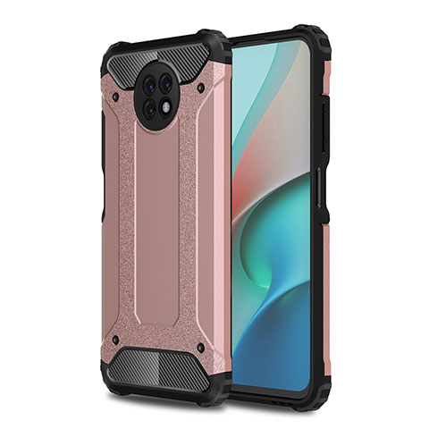 Silikon Hülle Handyhülle und Kunststoff Schutzhülle Hartschalen Tasche WL1 für Xiaomi Redmi Note 9T 5G Rosegold