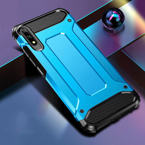 Silikon Hülle Handyhülle und Kunststoff Schutzhülle Tasche für Huawei Y9 Prime (2019) Hellblau