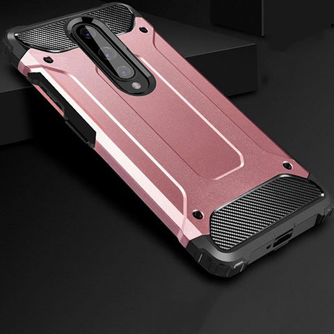 Silikon Hülle Handyhülle und Kunststoff Schutzhülle Tasche für OnePlus 8 Rosegold