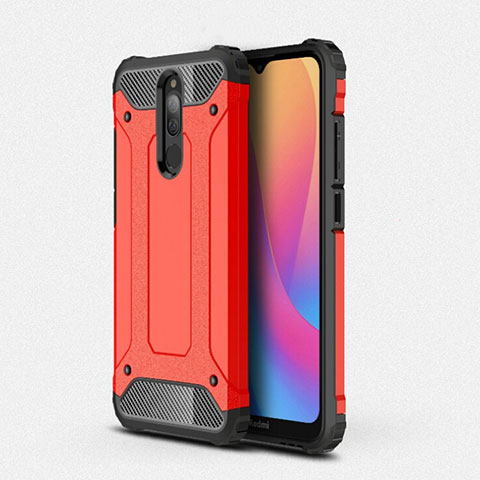 Silikon Hülle Handyhülle und Kunststoff Schutzhülle Tasche für Xiaomi Redmi 8 Rot