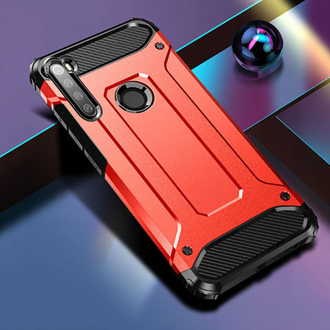 Silikon Hülle Handyhülle und Kunststoff Schutzhülle Tasche für Xiaomi Redmi Note 8T Rot