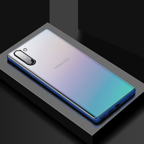 Silikon Hülle Handyhülle und Kunststoff Schutzhülle Tasche G01 für Samsung Galaxy Note 10 Blau