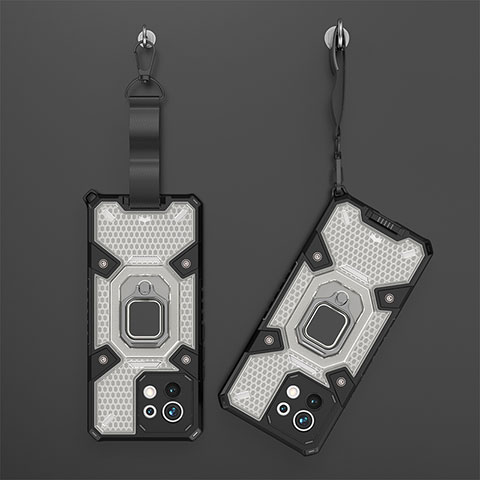Silikon Hülle Handyhülle und Kunststoff Schutzhülle Tasche mit Magnetisch Fingerring Ständer R12 für Xiaomi Mi 11 Lite 5G Grau