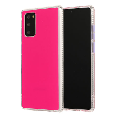 Silikon Hülle Handyhülle und Kunststoff Schutzhülle Tasche N02 für Samsung Galaxy Note 20 5G Pink