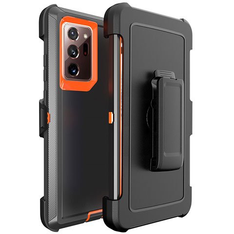 Silikon Hülle Handyhülle und Kunststoff Schutzhülle Tasche N04 für Samsung Galaxy Note 20 Ultra 5G Orange