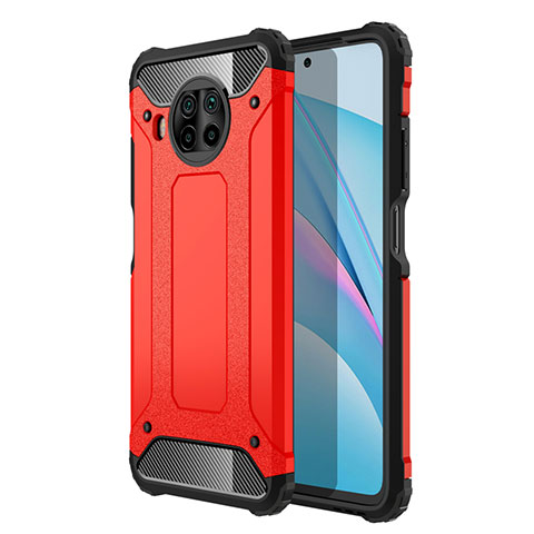 Silikon Hülle Handyhülle und Kunststoff Schutzhülle Tasche R01 für Xiaomi Mi 10i 5G Rot