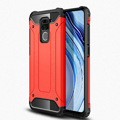 Silikon Hülle Handyhülle und Kunststoff Schutzhülle Tasche R01 für Xiaomi Redmi Note 9 Rot